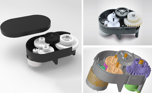 垃圾桶翻盖电机